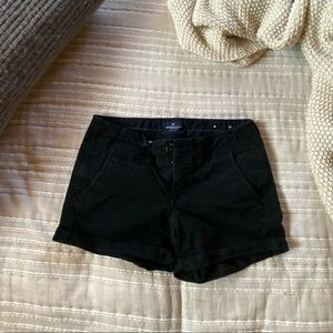 American Eagle Black Khaki Shorties